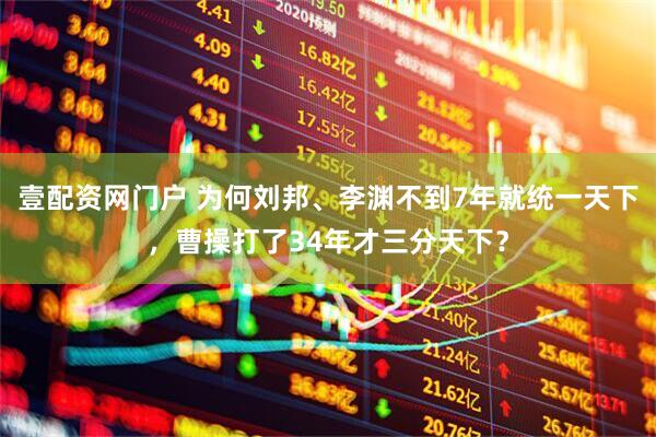 壹配资网门户 为何刘邦、李渊不到7年就统一天下，曹操打了34年才三分天下？